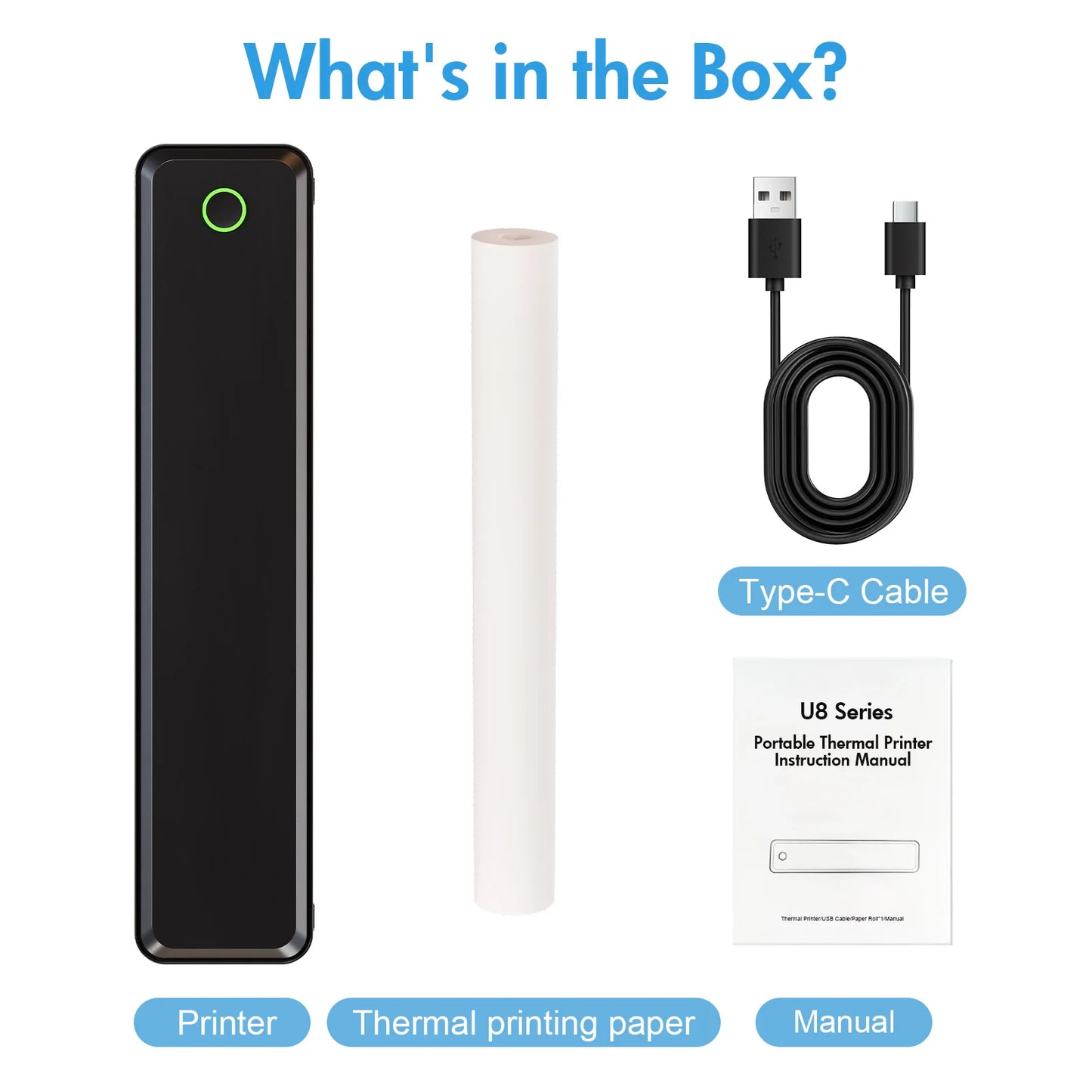 TakeYou Portable Wireless Inkless Thermal Printer Label Maker