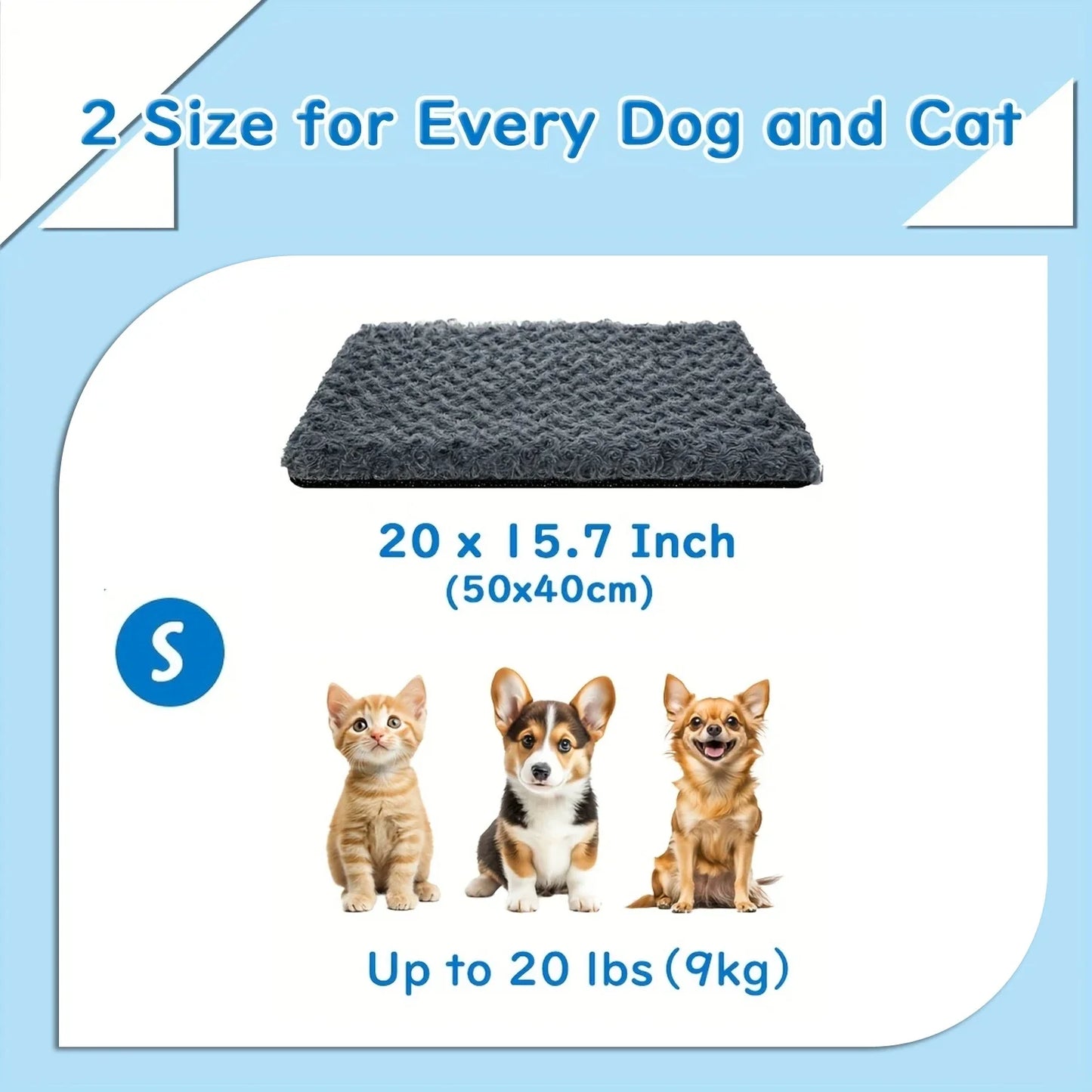 NONECN Self Heating Pet Pad Warm Blanket Cats Dogs