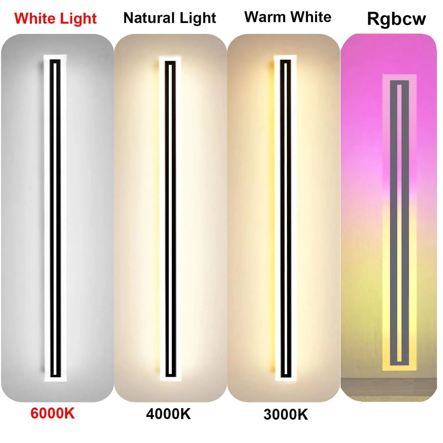 Outdoor Long Strip Modern LED Wall Lighting Fixture Sconce