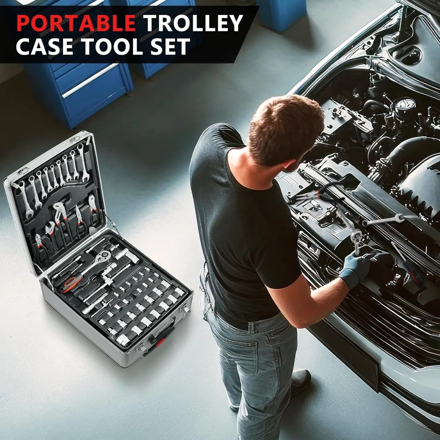 TLGREENDIY 799 Piece Home Repair Tool Set With Trolley Case