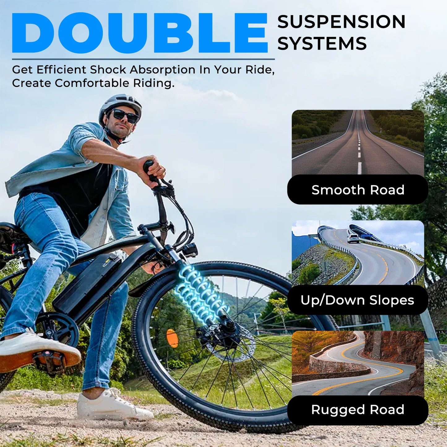 Terrosor Electric Mountain Bike Fat Tire 350W Peak 19.9Mph