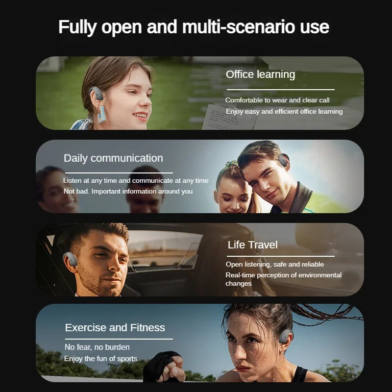 Bone Conduction Bluetooth Headset Sports Wireless Earbuds IPX5