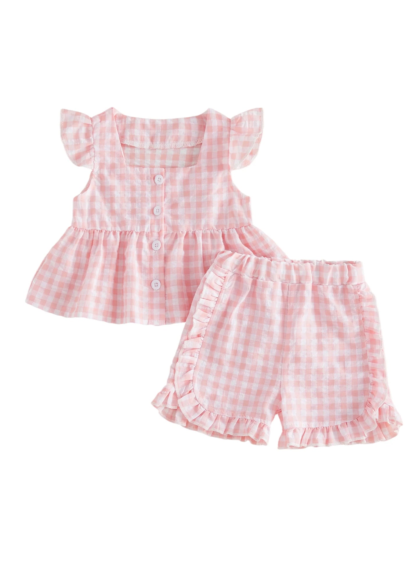 Infant Baby Short Sleeve T Shirt And Elastic Shorts Set