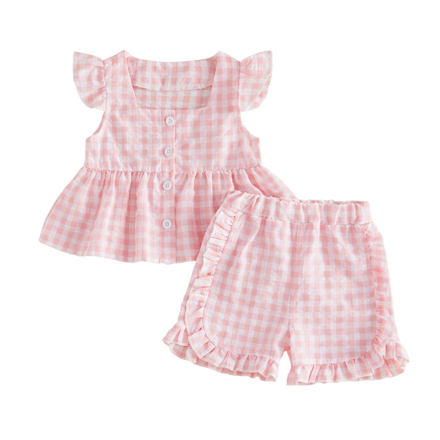 Infant Baby Short Sleeve T Shirt And Elastic Shorts Set
