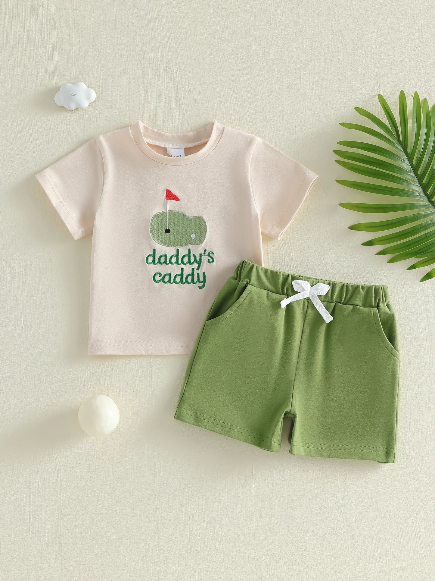 Infant Boy 2 Piece Golf Shirt and Matching Shorts Set