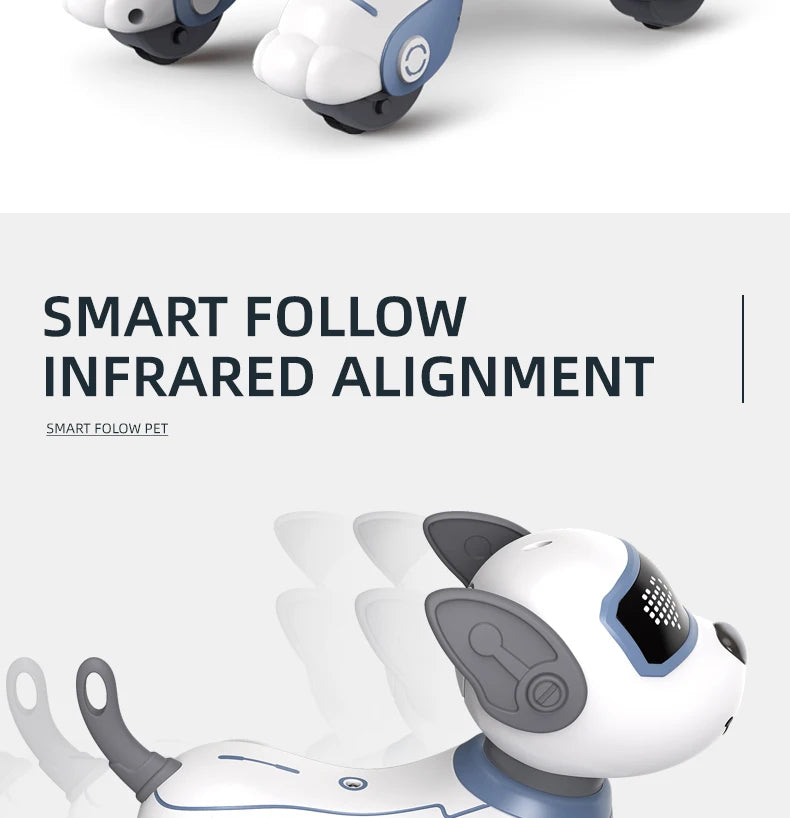 Kelaton RC Robot Dog Voice Command Programmable Toy With Touch Sensor Music