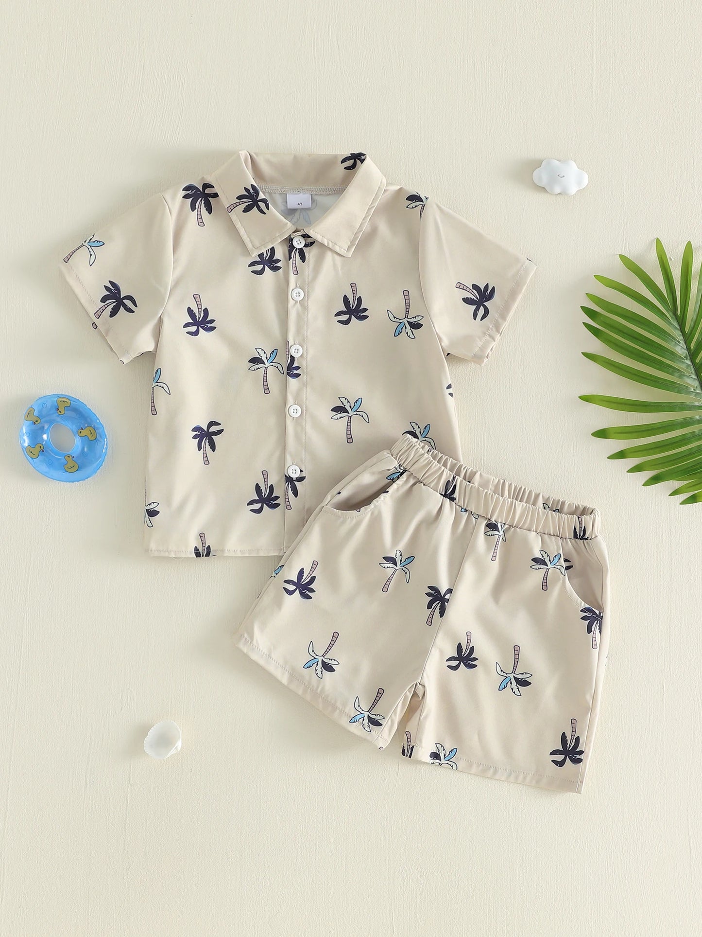 2 Baby Boy Summer Set Short Sleeve Shirts And Shorts