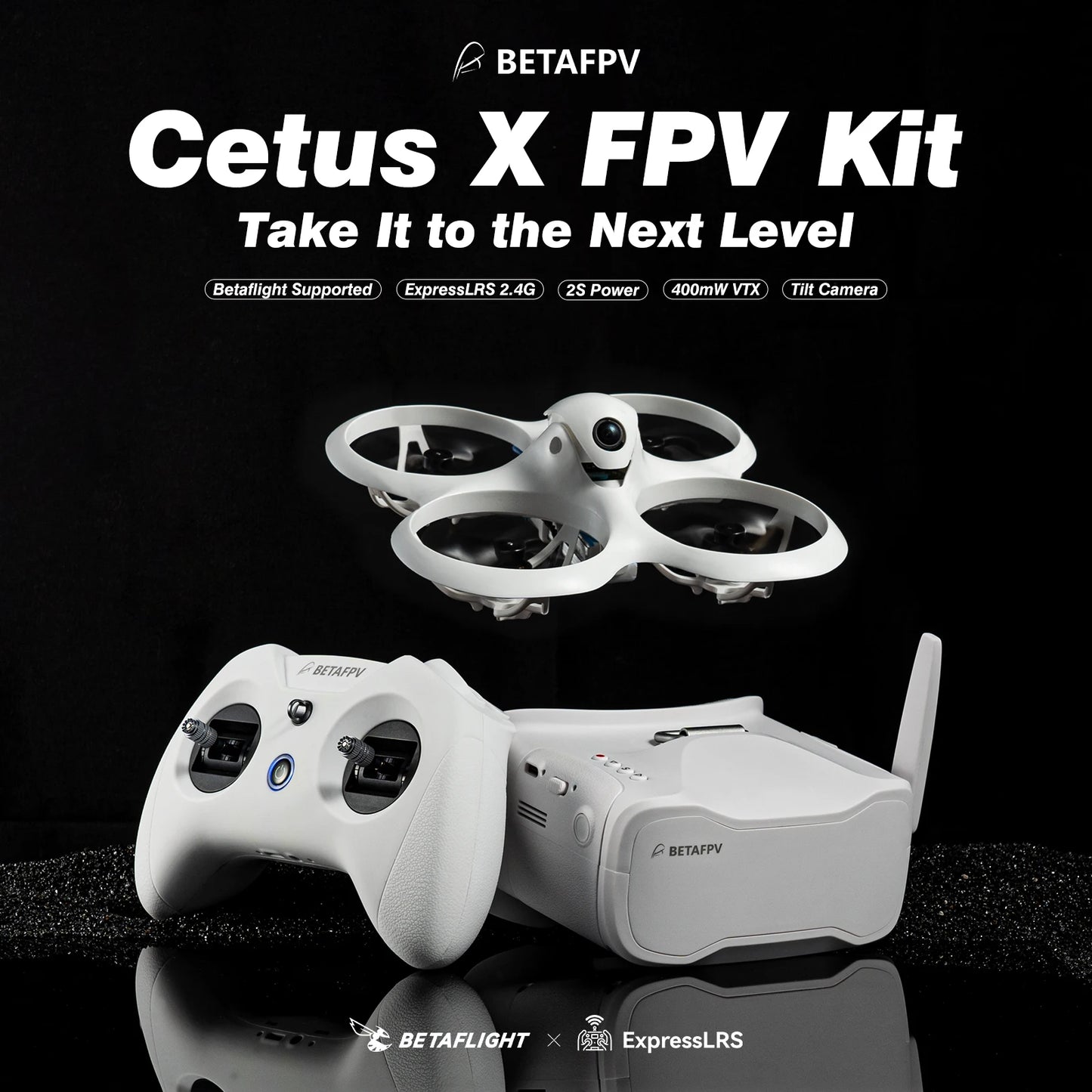 BETAFPV Cetus X FPV Racing Drone With VR03 Transmitter Goggles