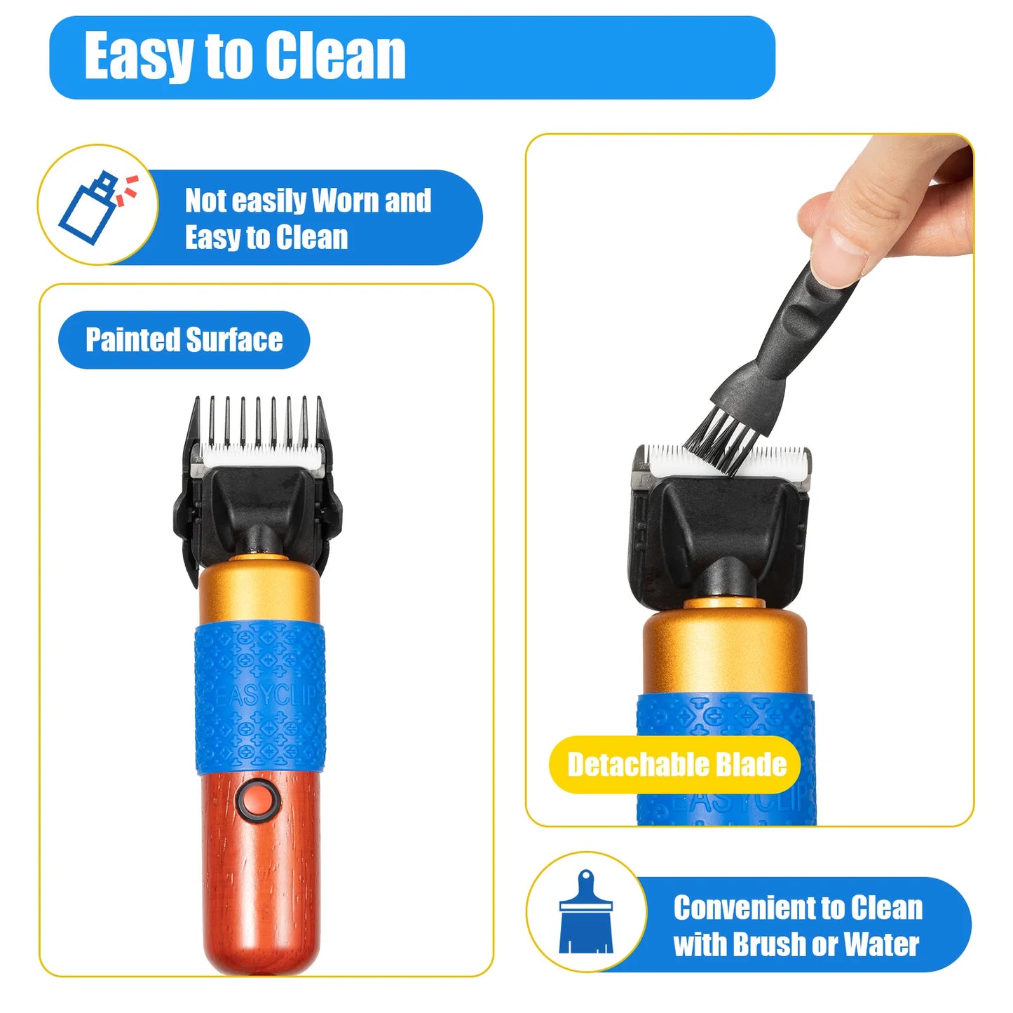 36W Professional Dog Cat Hair Clipper With Detachable Blades