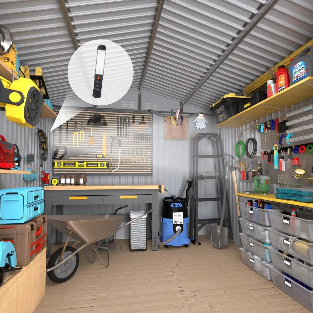 Metal Outdoor Storage Shed With Lockable Doors Waterproof