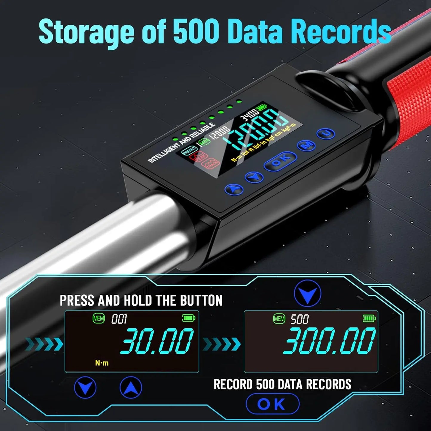 Seesii Digital Torque Wrench 340 Nm 2% Accuracy 3 Modes
