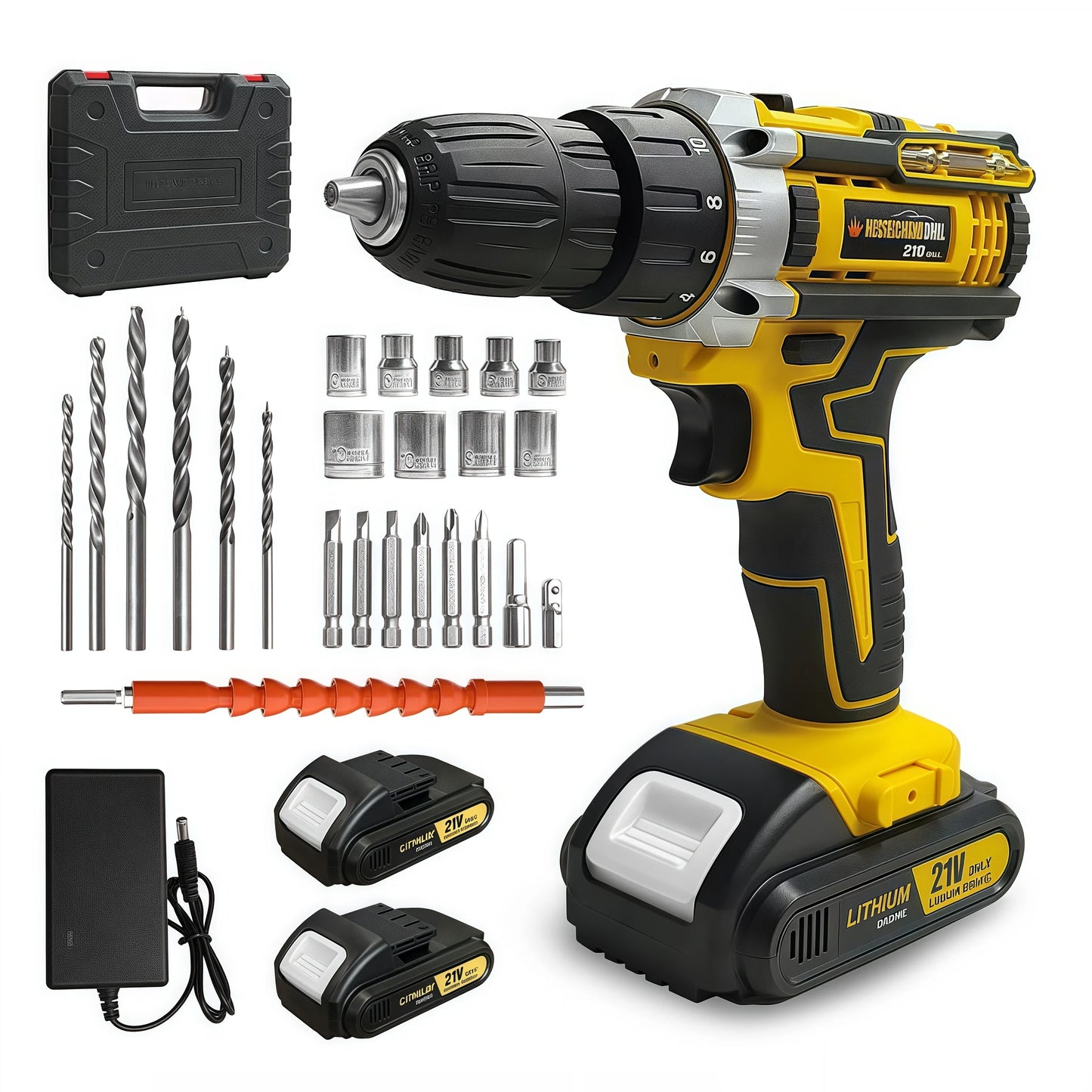 21V Cordless Drill Set for Home DIY Projects Includes Battery