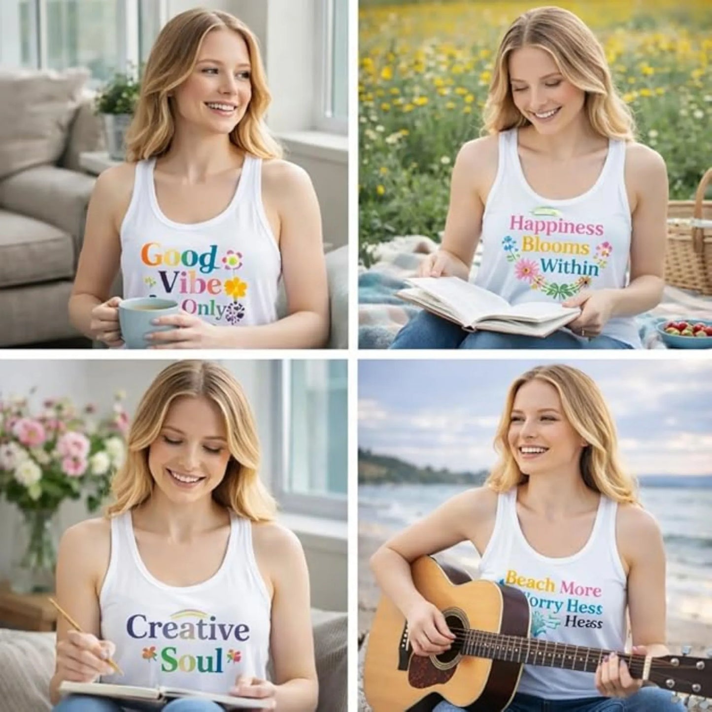Racer Back Tank For Women Personalized With Your Own Text