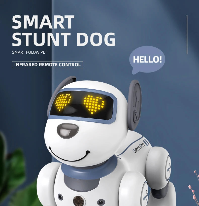 Kelaton RC Robot Dog Voice Command Programmable Toy With Touch Sensor Music
