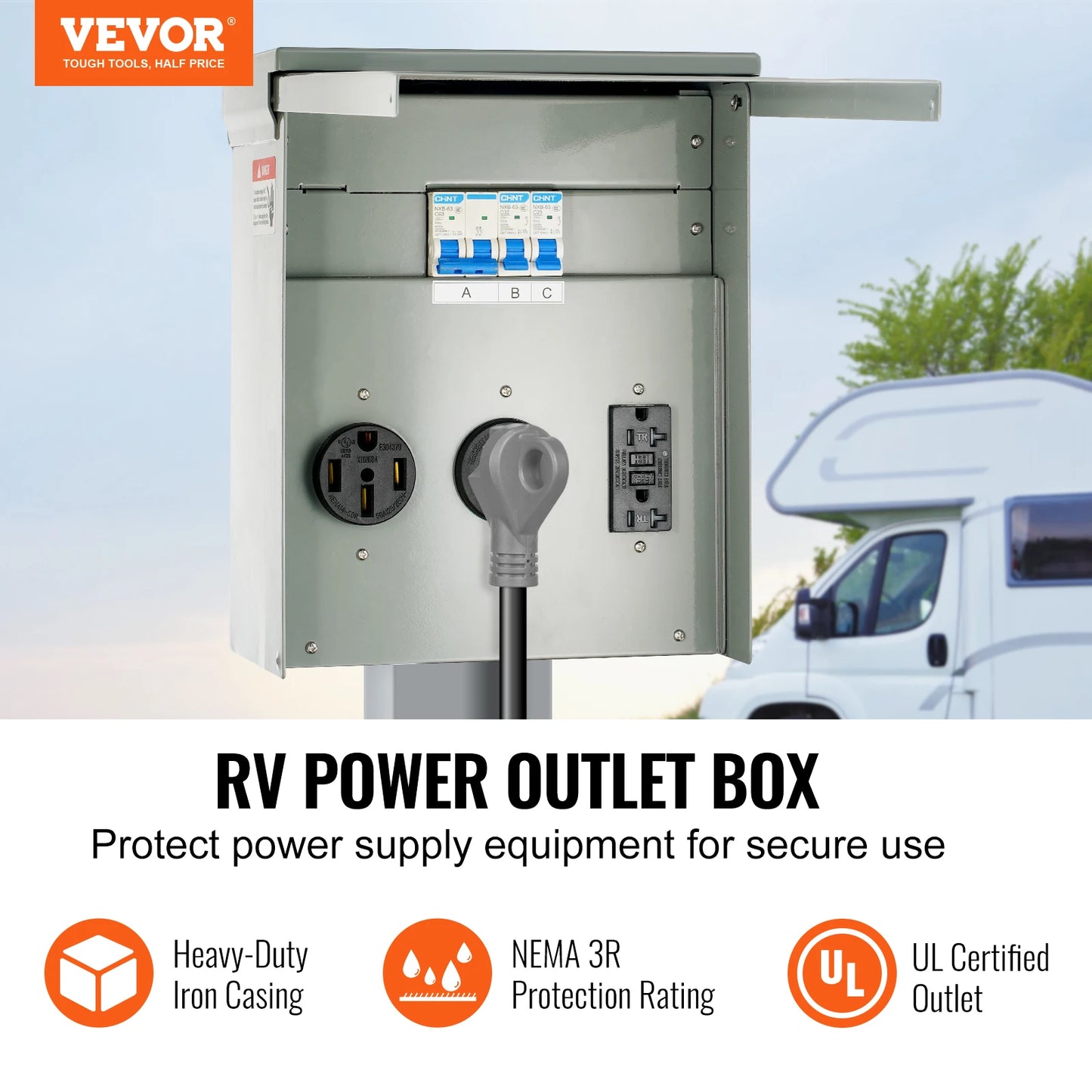 SucceBuy RV Power Outlet Panel 125 250V 50A Receptacles