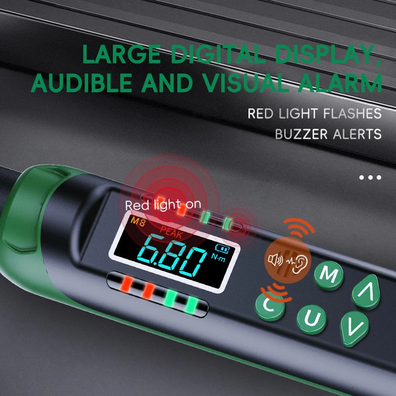 MoveCrab Digital Torque Wrench With Interchangeable Heads 6.8-135 Nm
