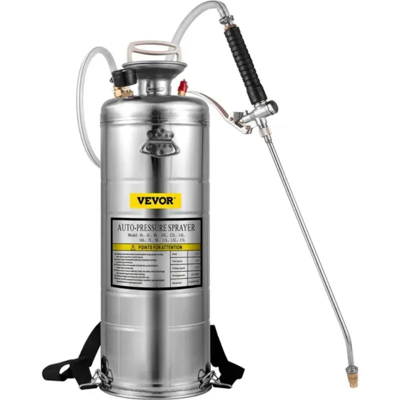 VEVOR Stainless Steel Sprayer Hand Pump With Gauge And Wand