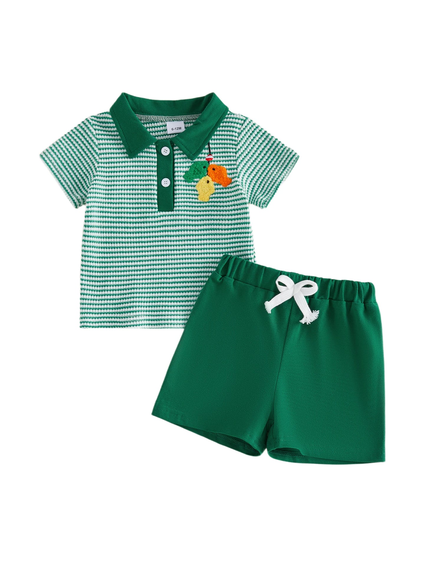 Dinosaur Print 2-Piece Toddler Summer Outfit Set Unisex