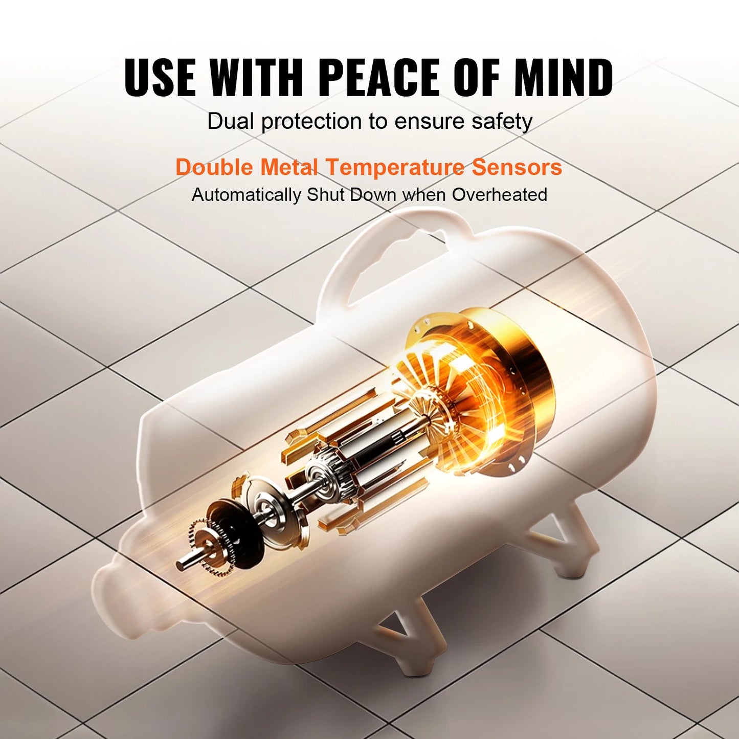 SucceBuy 2800W Dog Blow Dryer With Adjustable Speed And Nozzles