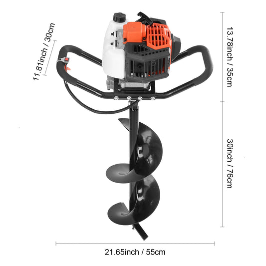 SucceBuy Gas Powered Post Hole Digger Earth Auger Tool
