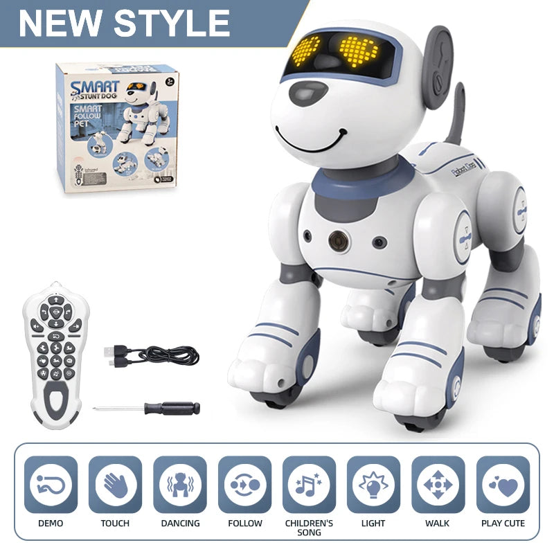 Kelaton RC Robot Dog Voice Command Programmable Toy With Touch Sensor Music
