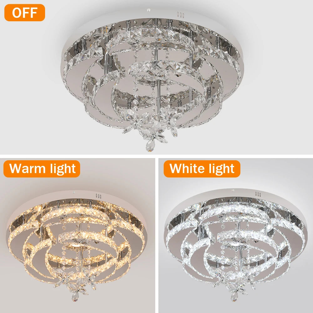 Vetrulus Luxury K9 Crystal Chandelier Modern Dimmable Ceiling Lamp