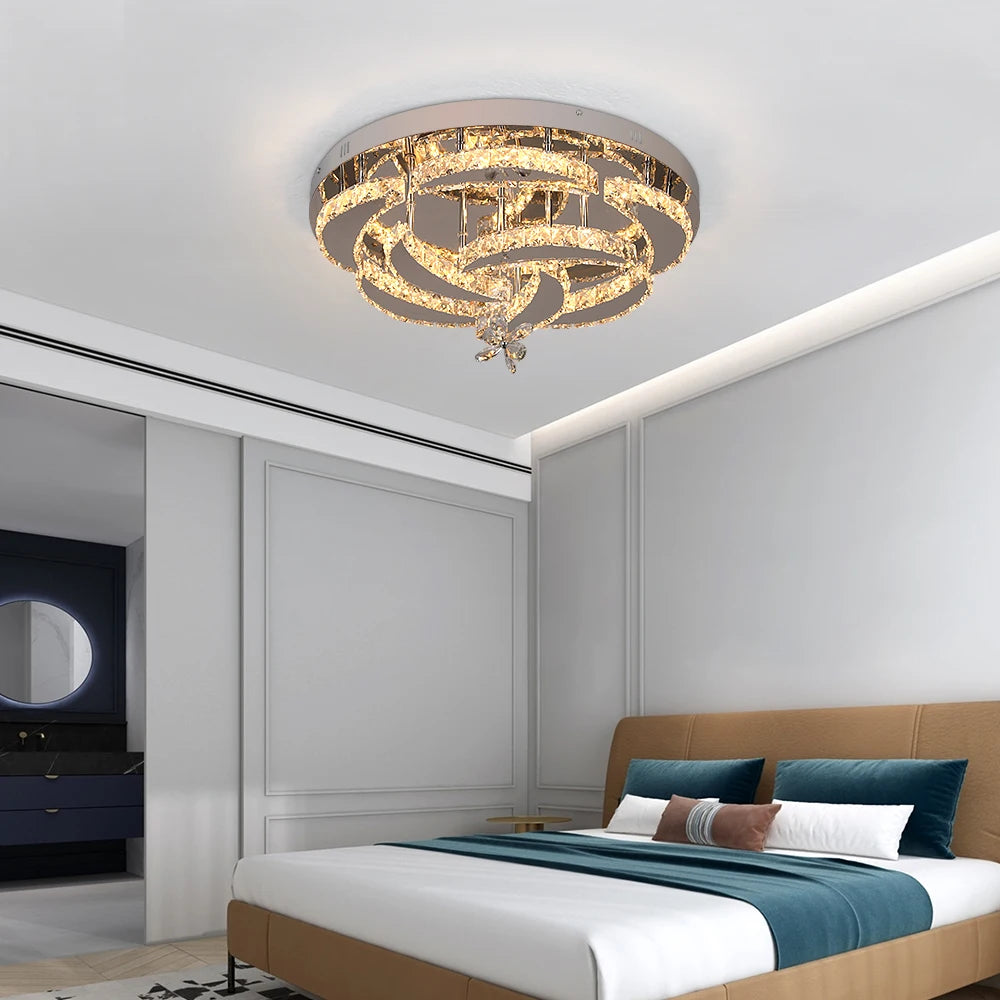 Vetrulus Luxury K9 Crystal Chandelier Modern Dimmable Ceiling Lamp