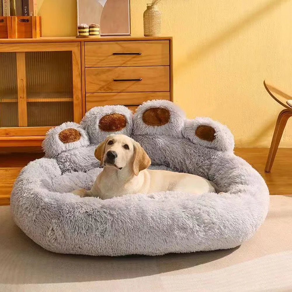NONECN Fluffy Dog Bed Sofa Plush Kennel Mat For Pets