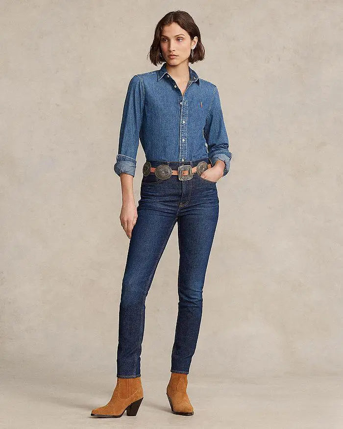 Ralph Lauren Denim Button Down Shirt Casual Everyday