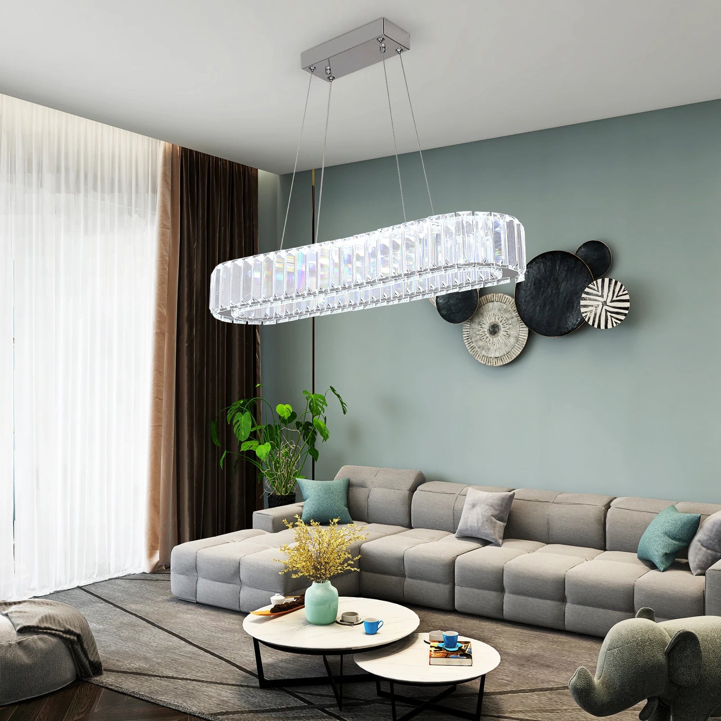 Vinilky Modern Crystal Ceiling Chandelier for Living Room