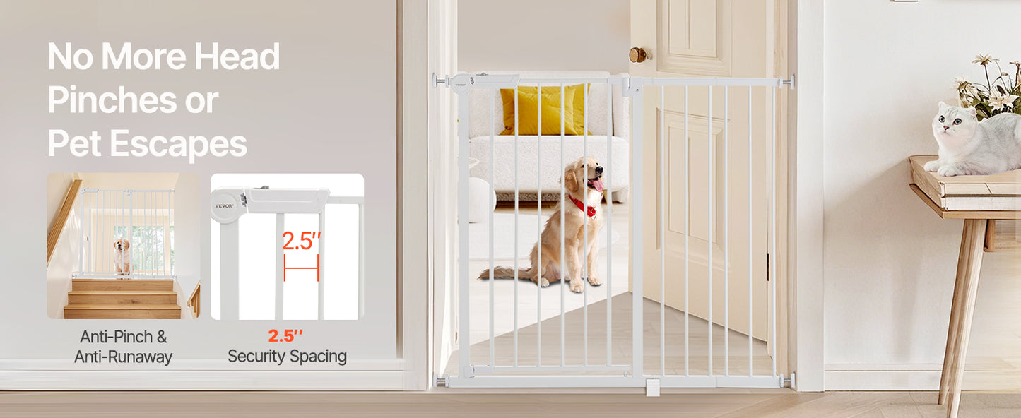 SucceBuy Baby Gate Walk Through Doorways Pressure Mounted