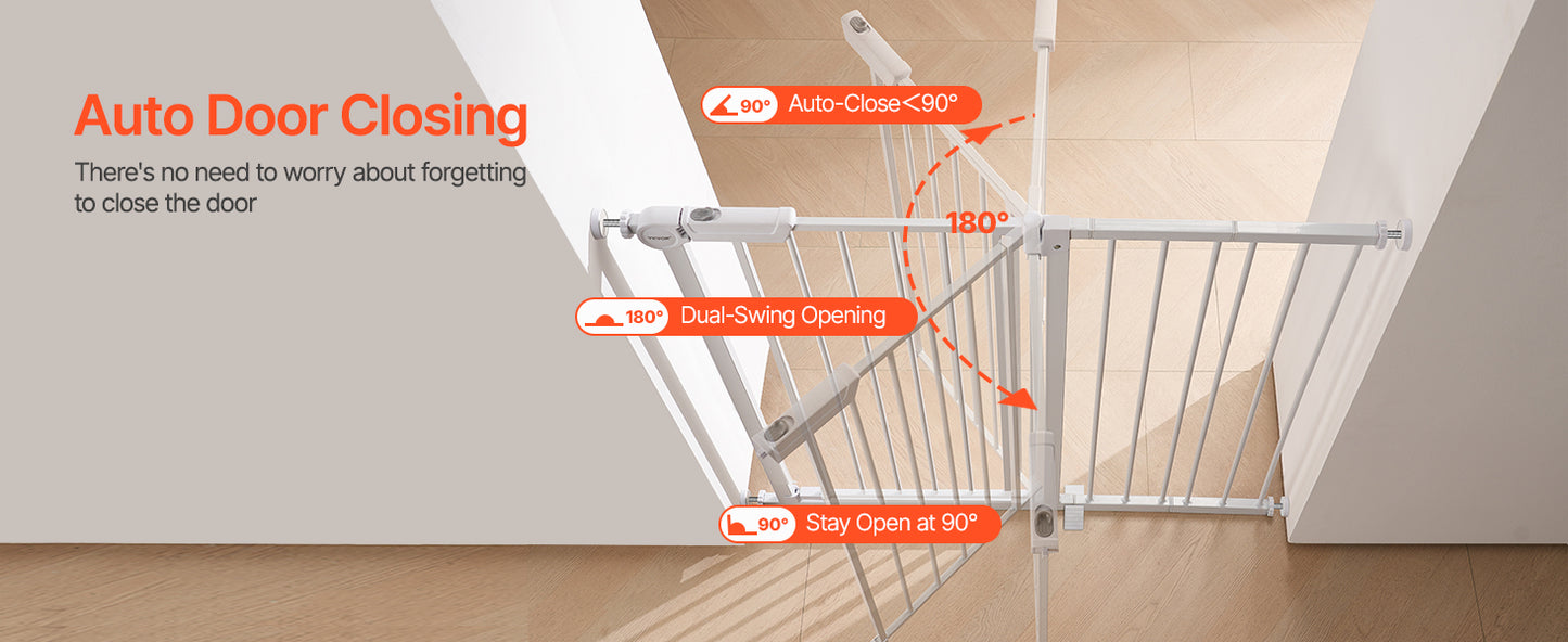 SucceBuy Baby Gate Walk Through Doorways Pressure Mounted