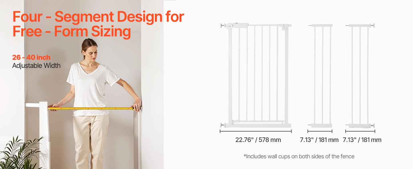SucceBuy Baby Gate Walk Through Doorways Pressure Mounted