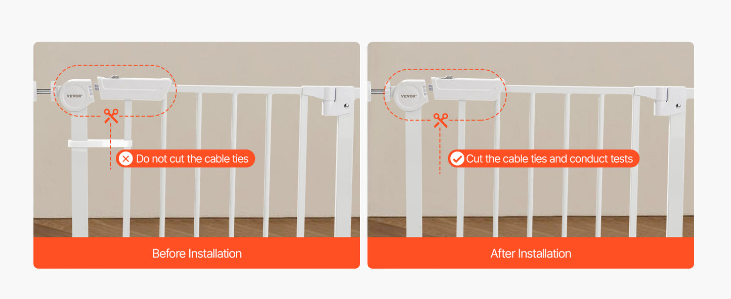 SucceBuy Baby Gate Walk Through Doorways Pressure Mounted