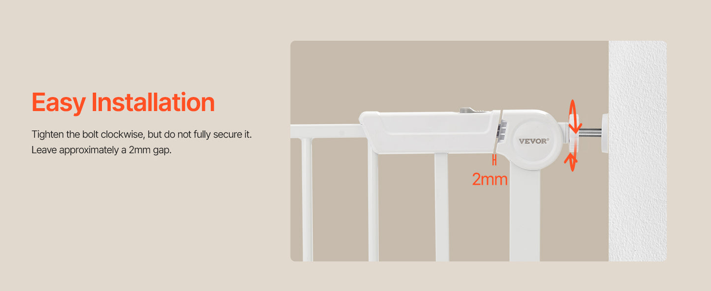 SucceBuy Baby Gate Walk Through Doorways Pressure Mounted