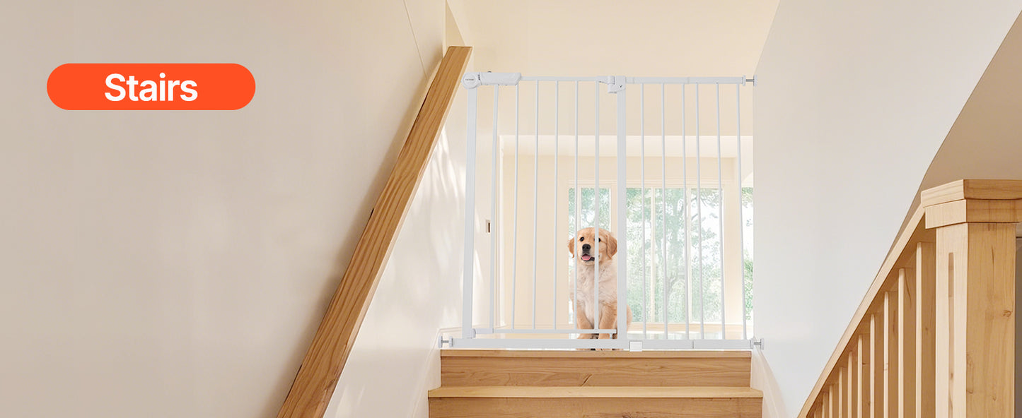 SucceBuy Baby Gate Walk Through Doorways Pressure Mounted