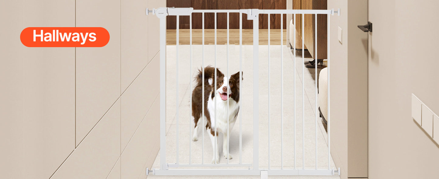 SucceBuy Baby Gate Walk Through Doorways Pressure Mounted
