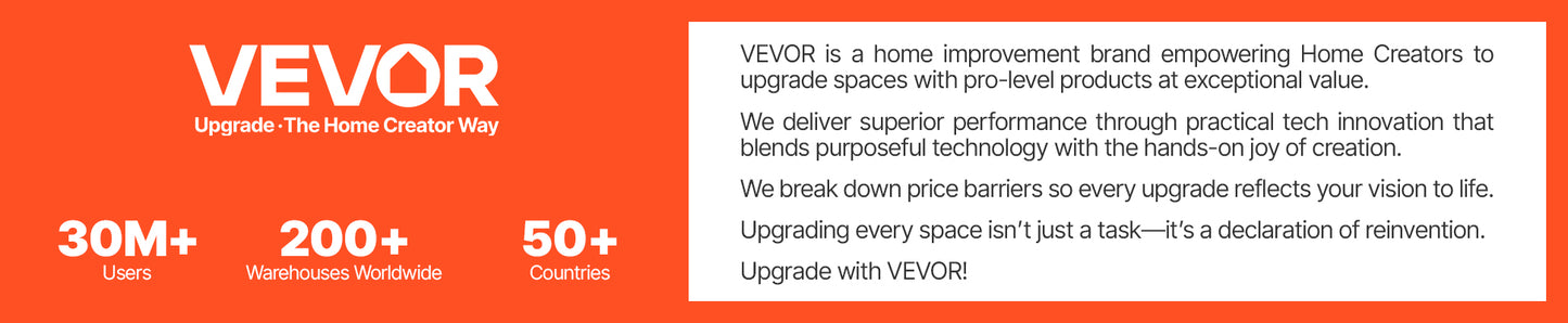 VEVOR Electric Hand Planer 16500 RPM Corded Woodworking Tool