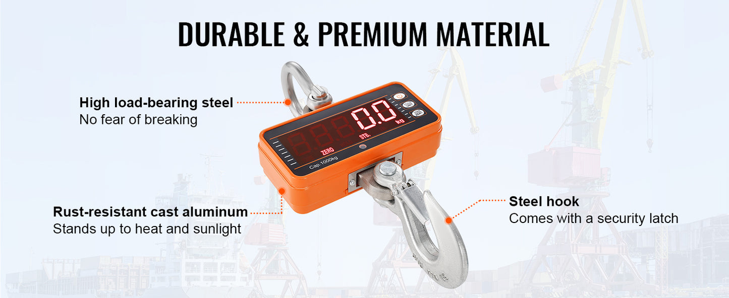SucceBuy Digital Crane Scale Industrial Hanging Scale With Remote