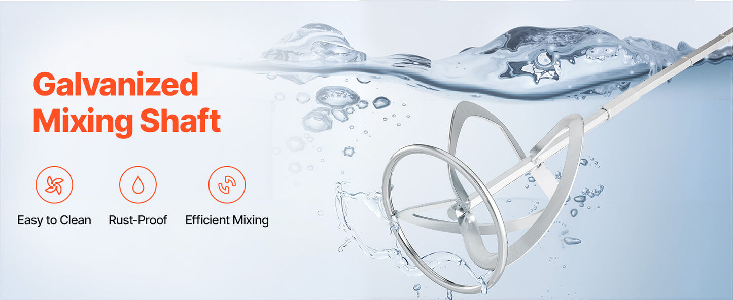SucceBuy Drill Mixer Corded Electric With D Handle For Cement