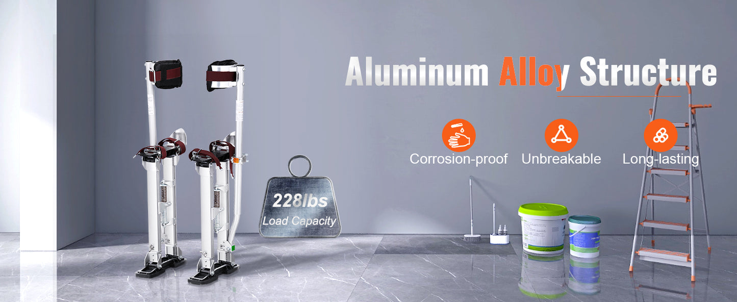 Drywall Stilts Adjustable Aluminum Tool With Knee Pads