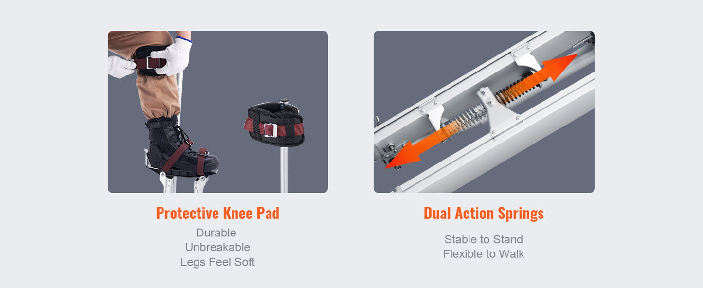 Drywall Stilts Adjustable Aluminum Tool With Knee Pads