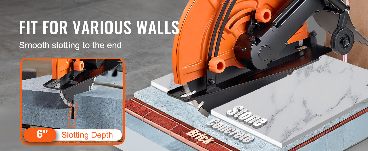 Electric Concrete Saw 3200W 15A Motor Wet Cutting Tool
