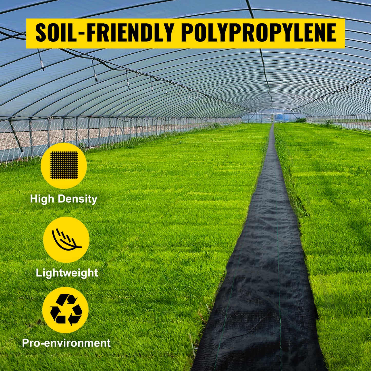 SucceBuy Landscape Fabric Heavy Duty Weed Barrier for Ground Cover