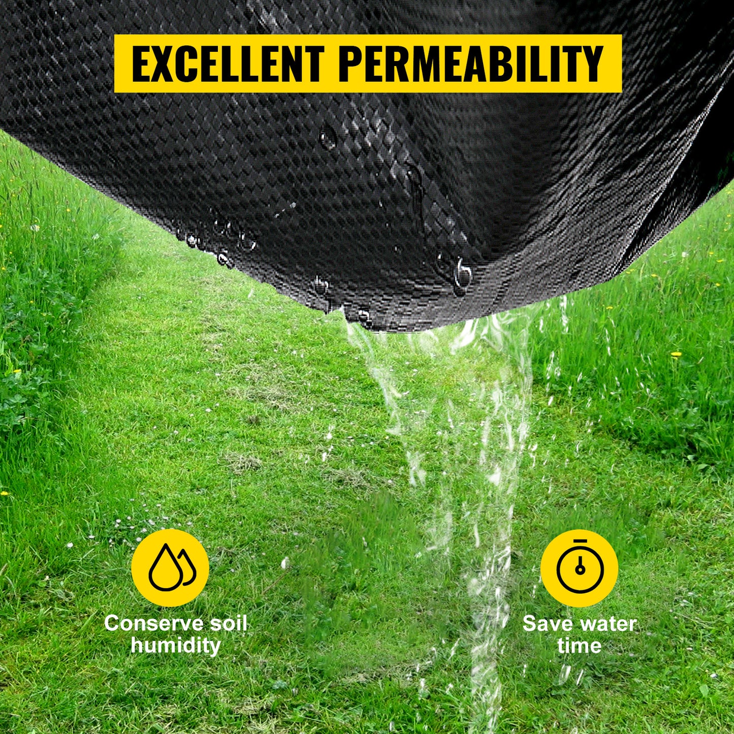 SucceBuy Landscape Fabric Heavy Duty Weed Barrier for Ground Cover