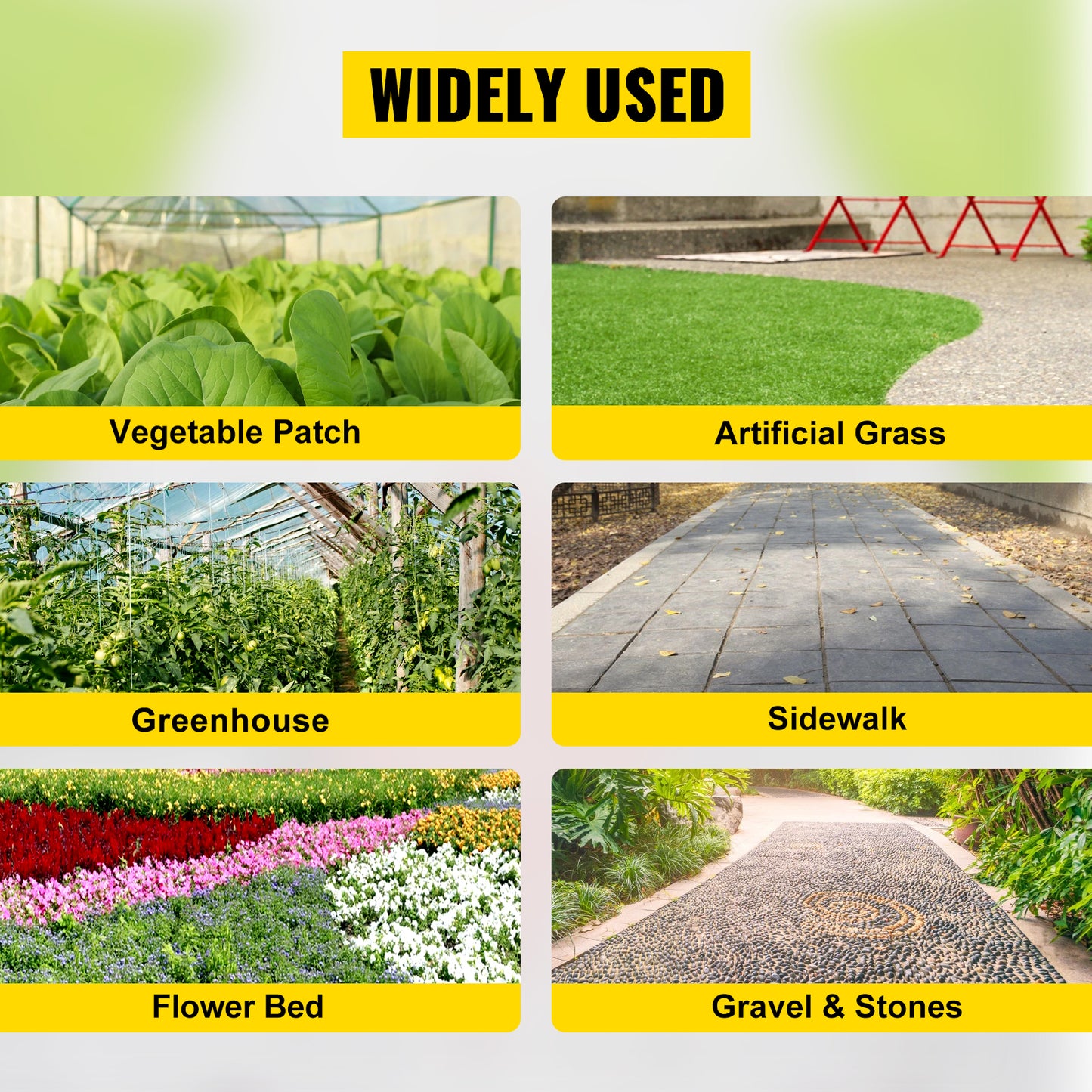 SucceBuy Landscape Fabric Heavy Duty Weed Barrier for Ground Cover