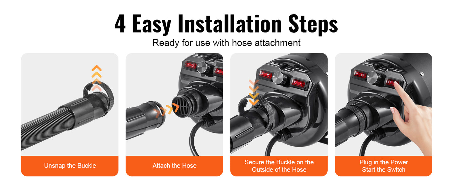 SucceBuy 2800W Dog Blow Dryer With Adjustable Speed And Nozzles