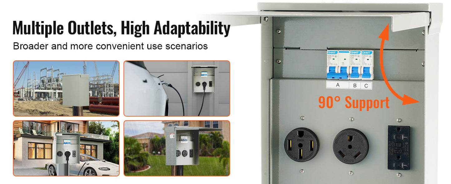 SucceBuy RV Power Outlet Panel 125 250V 50A Receptacles