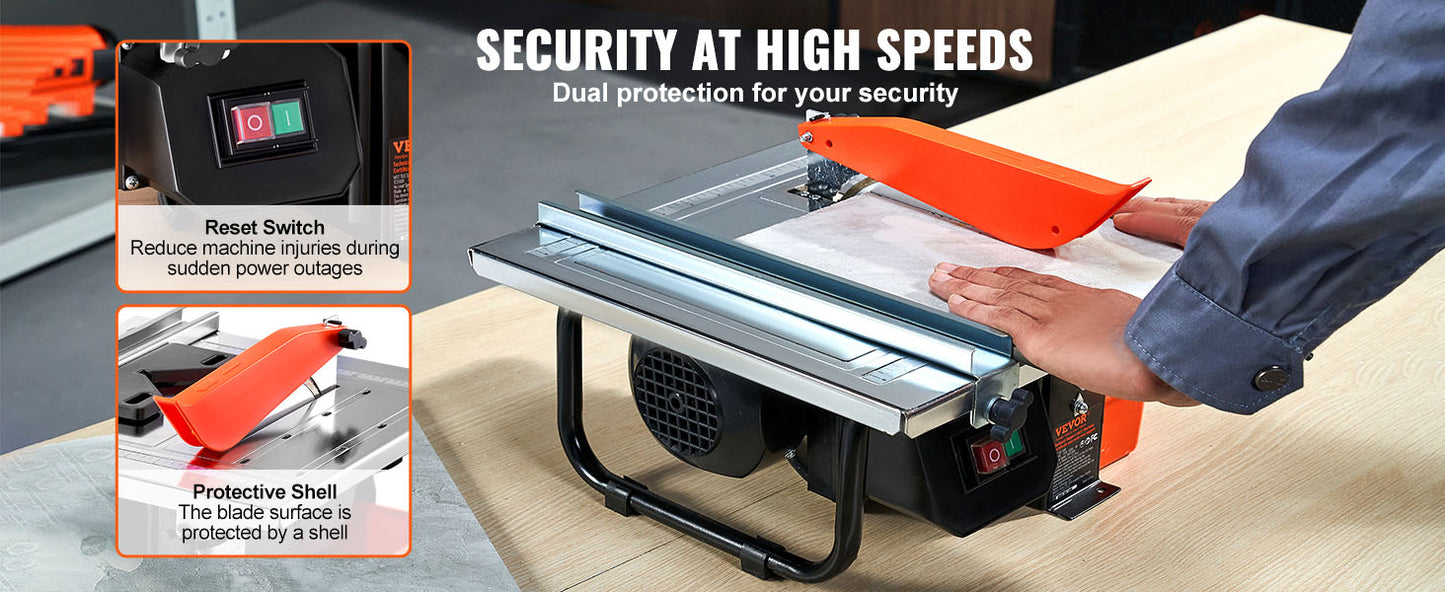 SucceBuy Wet Tile Saw with 65Mn Steel Blade Induction Motor