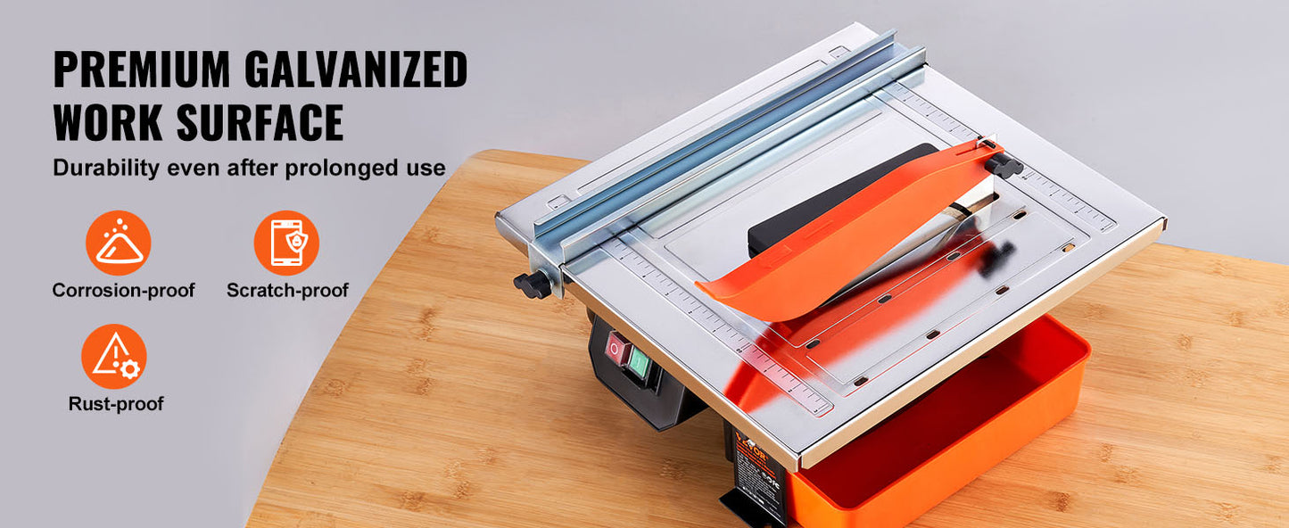 SucceBuy Wet Tile Saw with 65Mn Steel Blade Induction Motor